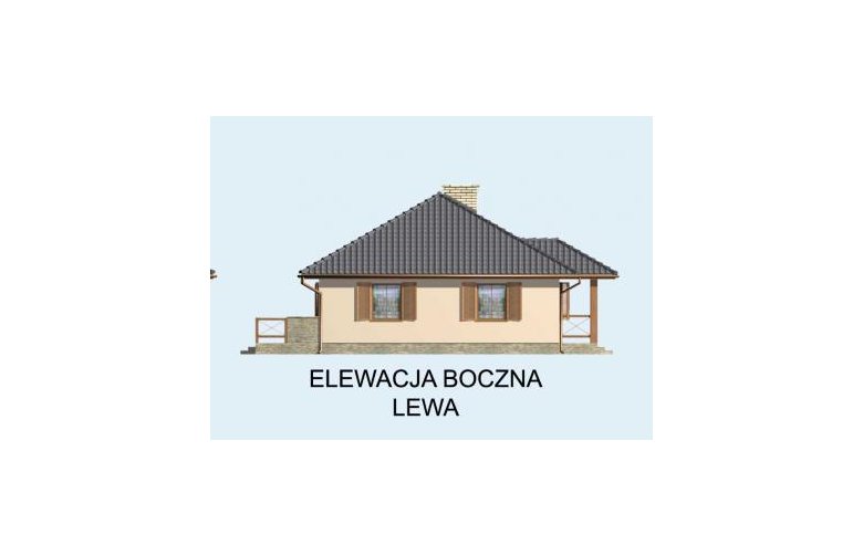 Projekt domu parterowego ELDORADO - elewacja 2