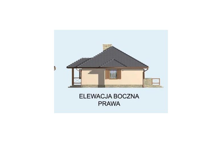 Projekt domu parterowego ELDORADO - elewacja 4