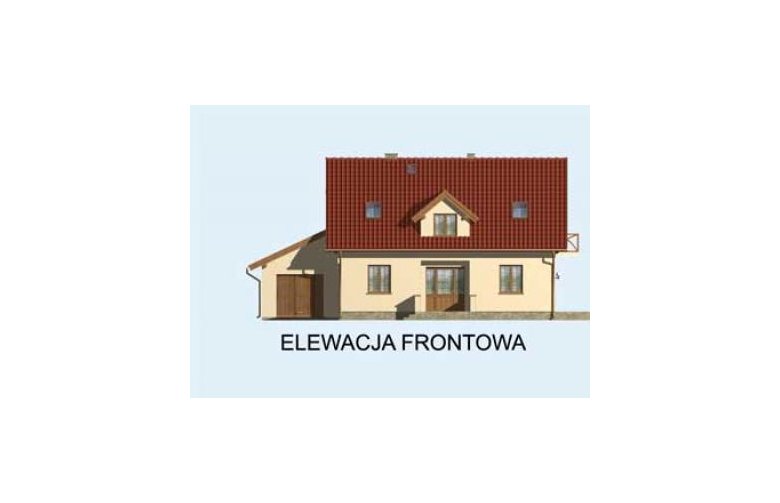 Projekt domu z poddaszem EL PASO - elewacja 1