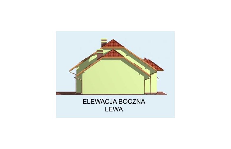 Projekt domu z poddaszem CASABLANCA - elewacja 2