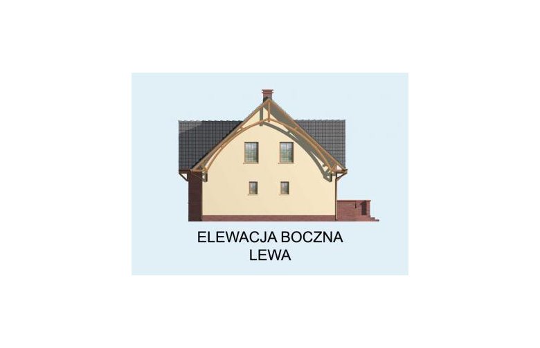 Projekt domu z poddaszem BELIZE - elewacja 2