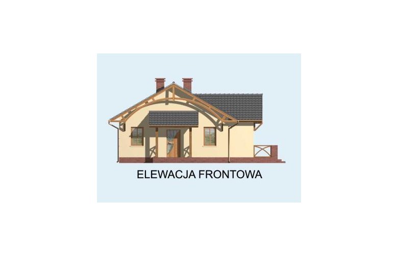 Projekt domu parterowego BARLETTA - elewacja 1