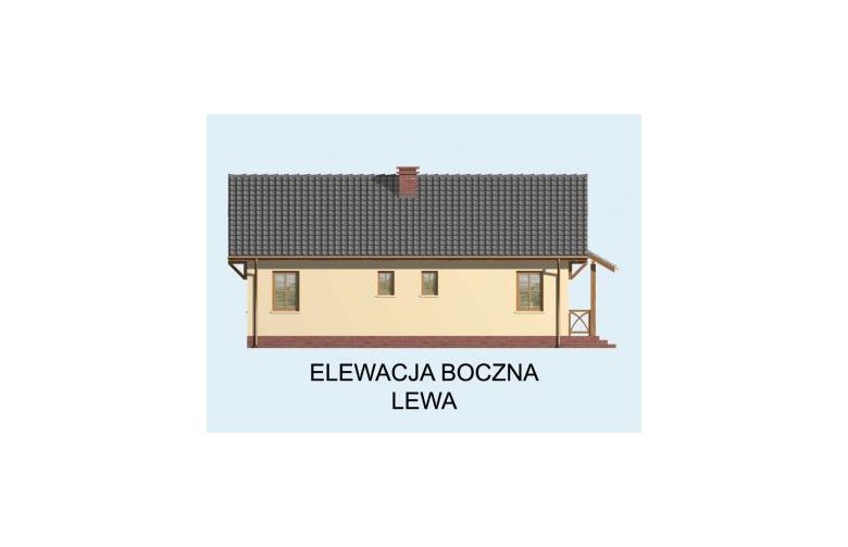 Projekt domu parterowego BARLETTA - elewacja 2