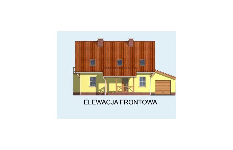 Projekt domu z poddaszem ATLANTA - elewacja 1