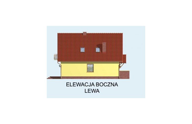 Projekt domu z poddaszem ACAPULCO - elewacja 2