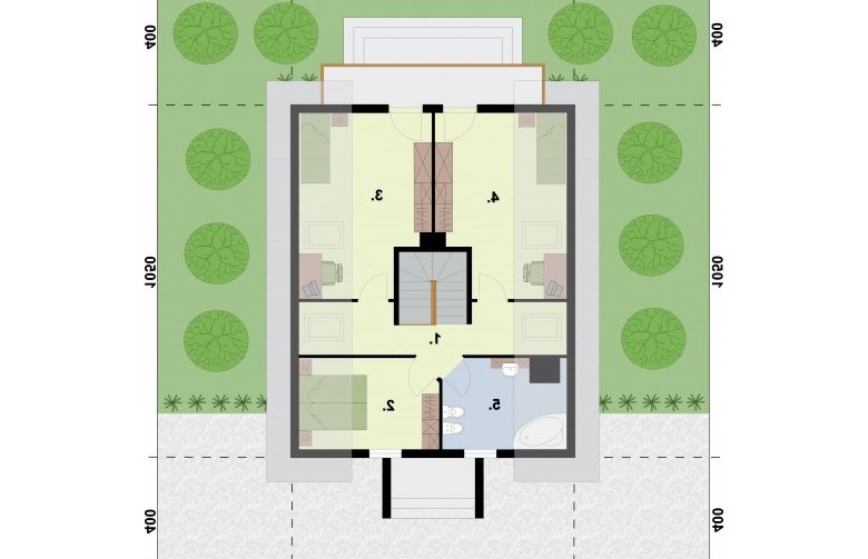 Projekt domu z poddaszem ACAPULCO - poddasze