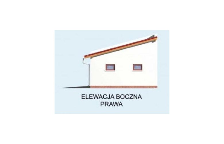 Projekt garażu G15 - elewacja 4