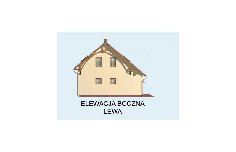 Projekt domu z poddaszem LA PAMPA - elewacja 2