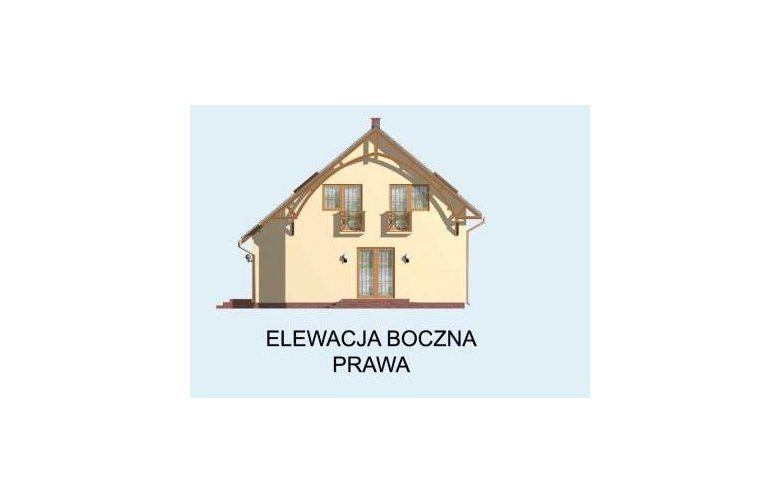 Projekt domu z poddaszem LA PAMPA - elewacja 4