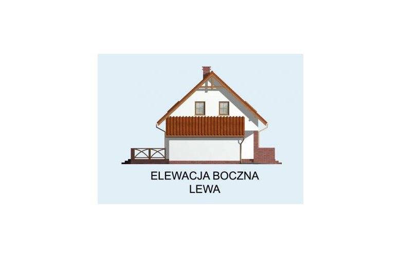 Projekt domu z poddaszem SEVILLA - elewacja 2