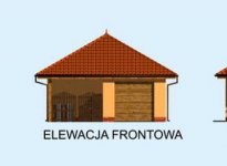 Elewacja projektu G167 garaż z wiatą i pomieszczeniem gospodarczym - 1