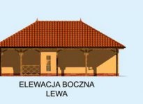 Elewacja projektu G167 garaż z wiatą i pomieszczeniem gospodarczym - 2