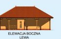 Projekt garażu G167 garaż z wiatą i pomieszczeniem gospodarczym - elewacja 2