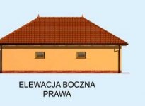 Elewacja projektu G167 garaż z wiatą i pomieszczeniem gospodarczym - 4