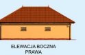 Projekt garażu G167 garaż z wiatą i pomieszczeniem gospodarczym - elewacja 4