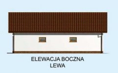 Elewacja projektu G168 garaż z wiatą i pomieszczeniem gospodarczym - 3