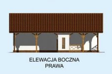 Elewacja projektu G168 garaż z wiatą i pomieszczeniem gospodarczym - 4