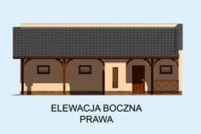 Elewacja projektu G169 garaż z wiatą i pomieszczeniem gospodarczym - 4