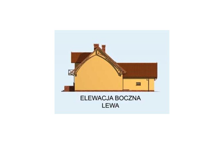 Projekt domu szeregowego TOSKANIA (zabudowa szeregowa) - elewacja 2