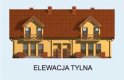 Projekt domu szeregowego TOSKANIA (zabudowa szeregowa) - elewacja 3