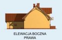 Projekt domu szeregowego TOSKANIA (zabudowa szeregowa) - elewacja 4