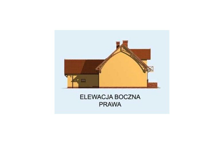 Projekt domu szeregowego TOSKANIA (zabudowa szeregowa) - elewacja 4