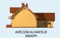 Projekt domu szeregowego TOSKANIA (zabudowa szeregowa) - elewacja 4