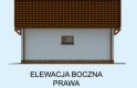 Projekt garażu G170 - elewacja 4