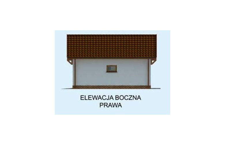 Projekt garażu G170 - elewacja 4