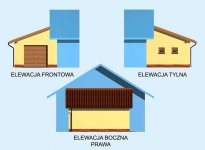 Elewacja projektu GP1 garaż dostawiany - 1