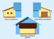 Elewacja projektu GP1 garaż dostawiany - 1 - wersja lustrzana