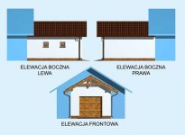 Elewacja projektu GP2 garaż dostawiany - 1