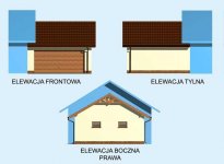 Elewacja projektu GP5 garaż dostawiany - 1