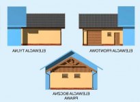 Elewacja projektu GP7 garaż dostawiany - 1 - wersja lustrzana