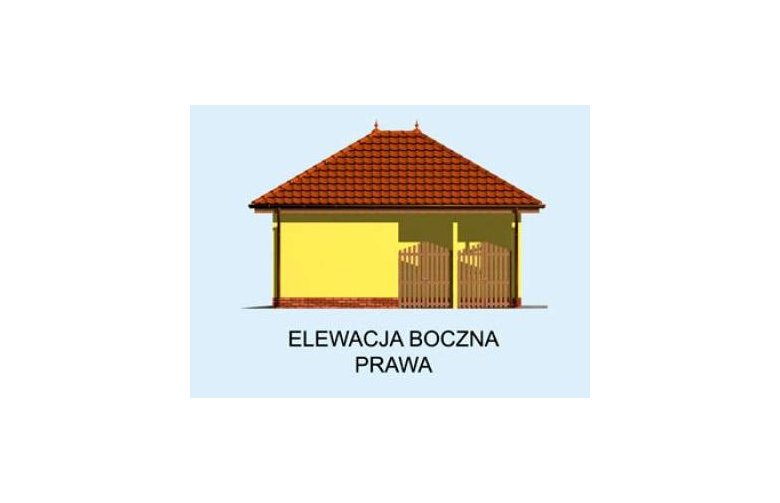 Projekt garażu G171 - elewacja 4