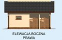 Projekt garażu G172 garaż jednostanowiskowy - elewacja 4