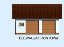 Elewacja projektu G174 garaż dwustanowiskowy - 1