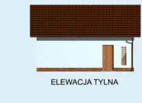 Elewacja projektu G174 garaż dwustanowiskowy - 3