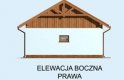 Projekt garażu G174 garaż dwustanowiskowy - elewacja 4