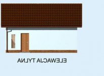 Elewacja projektu G174 garaż dwustanowiskowy - 3 - wersja lustrzana