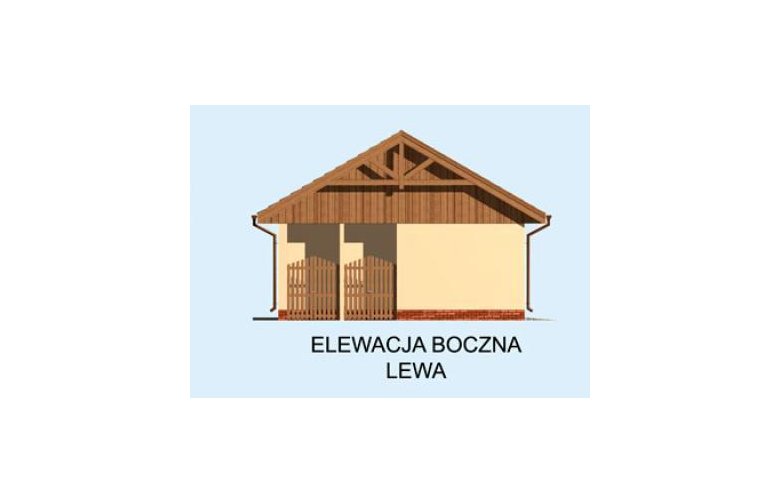 Projekt garażu G176 - elewacja 2