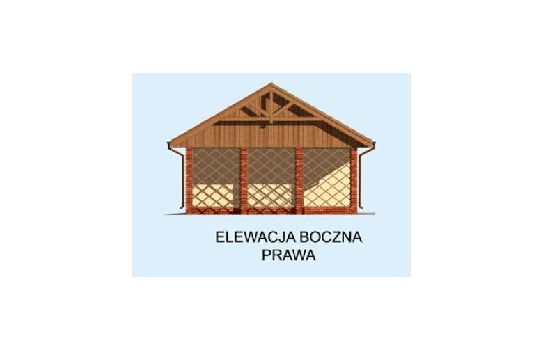 Projekt garażu G176 - elewacja 4