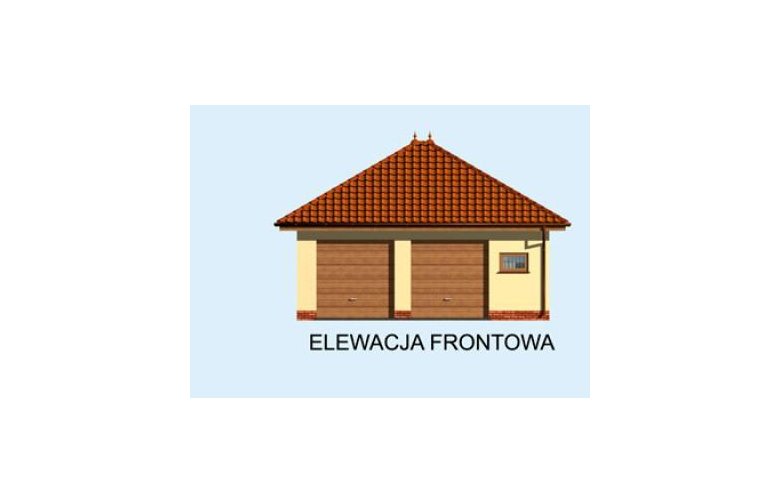 Projekt garażu G175 - elewacja 1