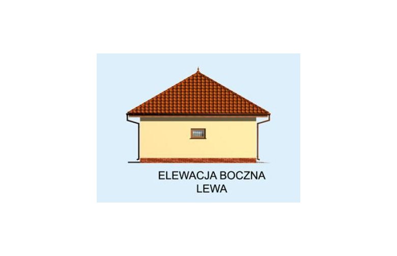 Projekt garażu G175 - elewacja 2