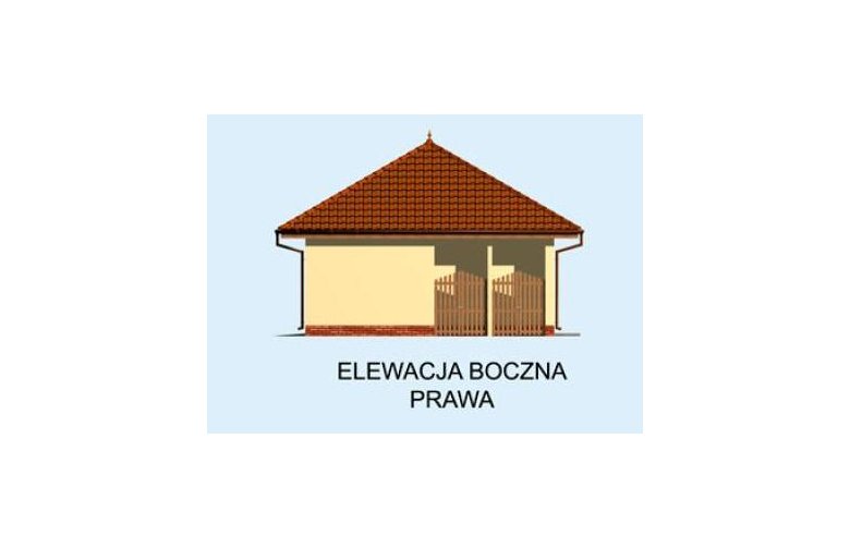 Projekt garażu G175 - elewacja 4