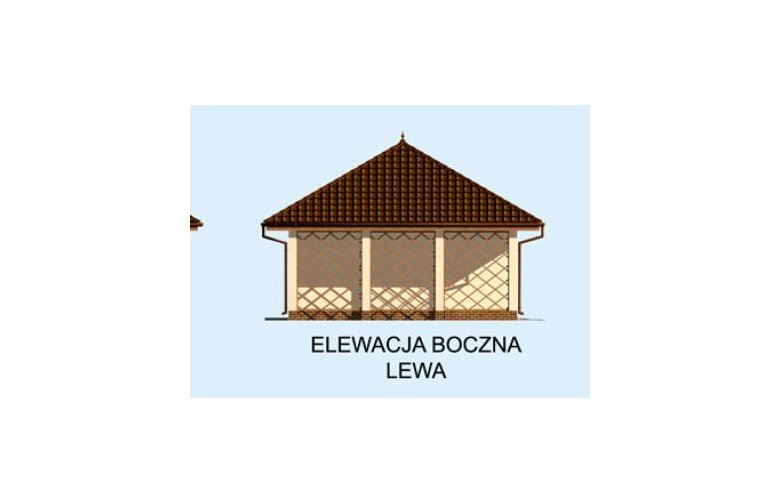 Projekt garażu G177 - elewacja 2