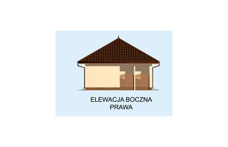 Projekt garażu G177 - elewacja 4