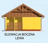 Elewacja projektu G178 garaż dwustanowiskowy z wiatą garażową - 3