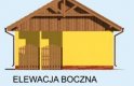 Projekt garażu G178 garaż dwustanowiskowy z wiatą garażową - elewacja 3