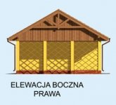 Elewacja projektu G178 garaż dwustanowiskowy z wiatą garażową - 4